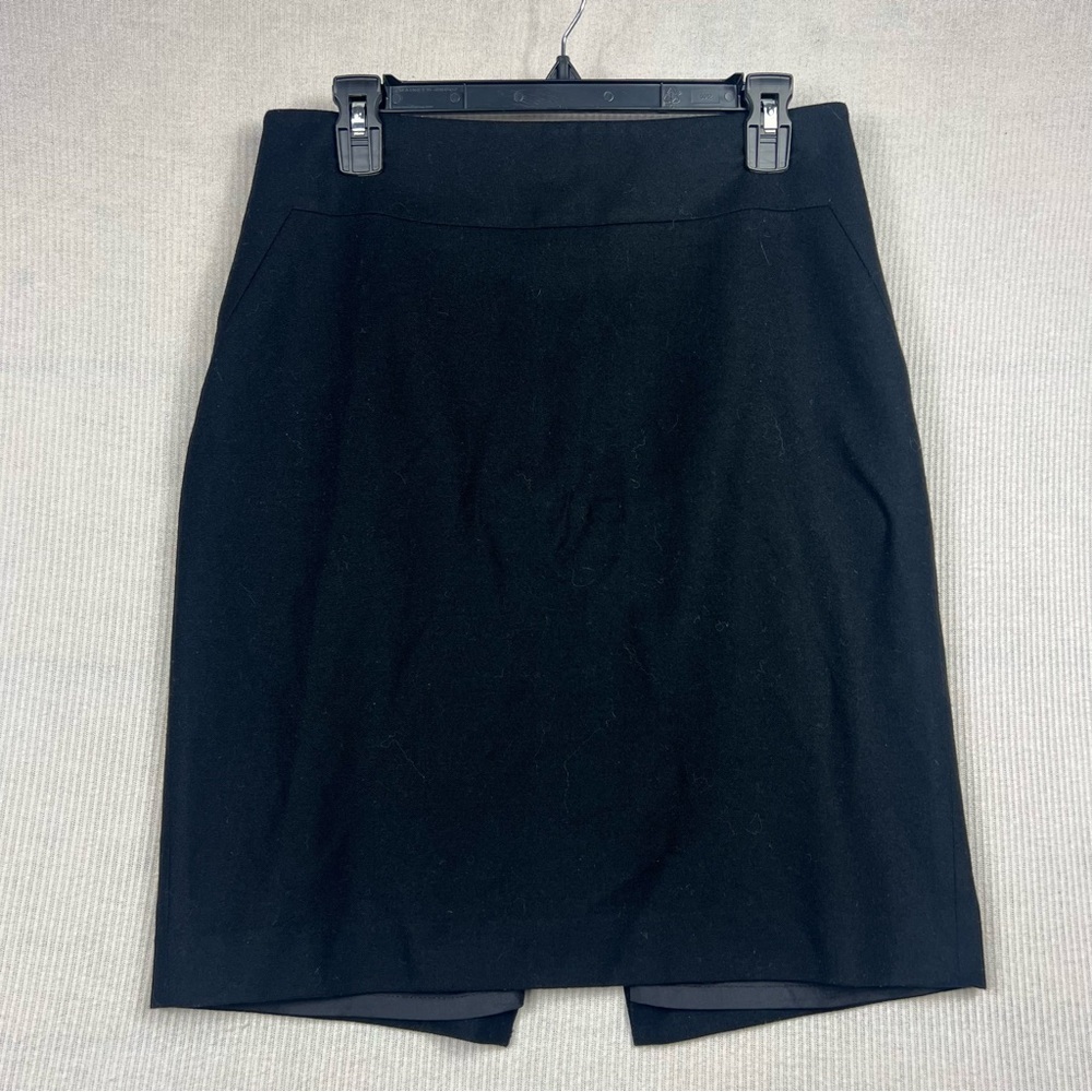 Banana Republic Zipper Skirt Size‎ 10 Black Wool Blend